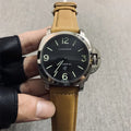 Panerai Luminor Black Dial Tan Strap