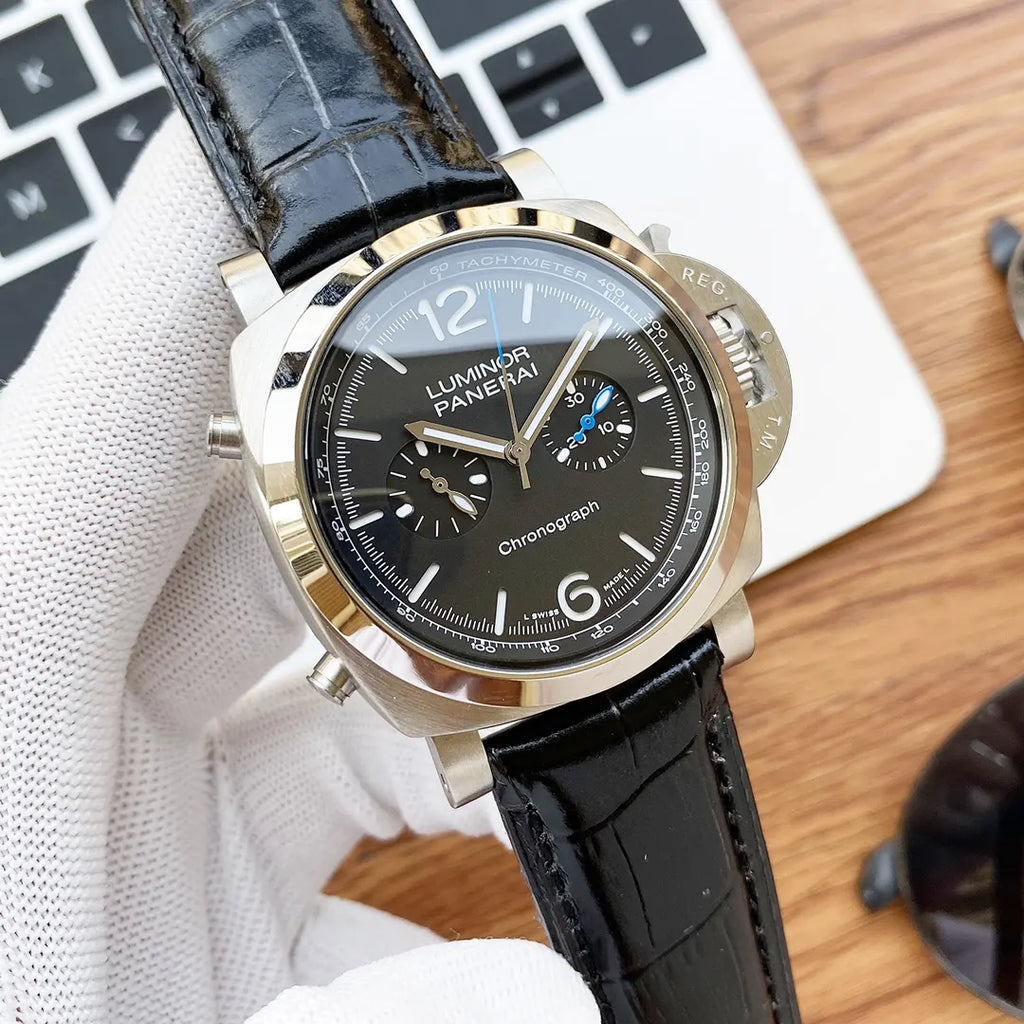 Panerai Chronograph Black Alligator - Hình 2
