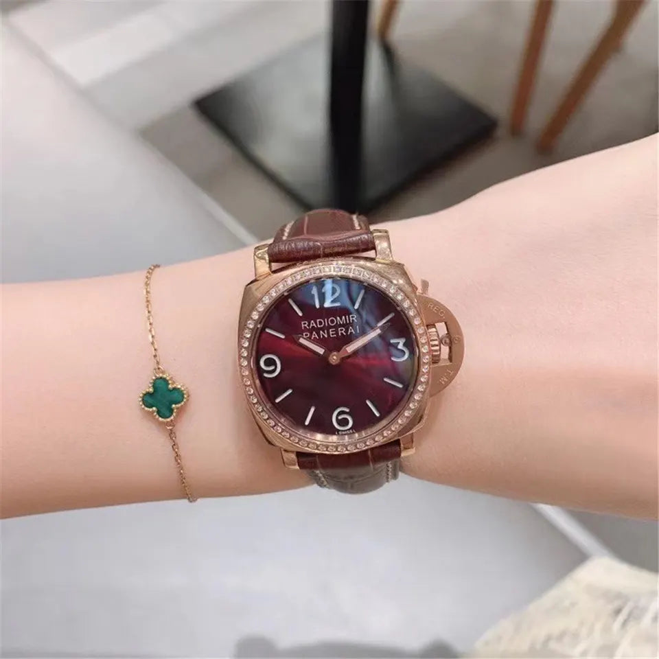 Panerai Burgundy Diamond Bezel - Hình 5