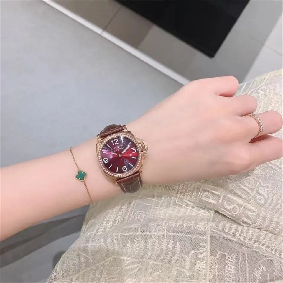 Panerai Burgundy Diamond Bezel - Hình 6