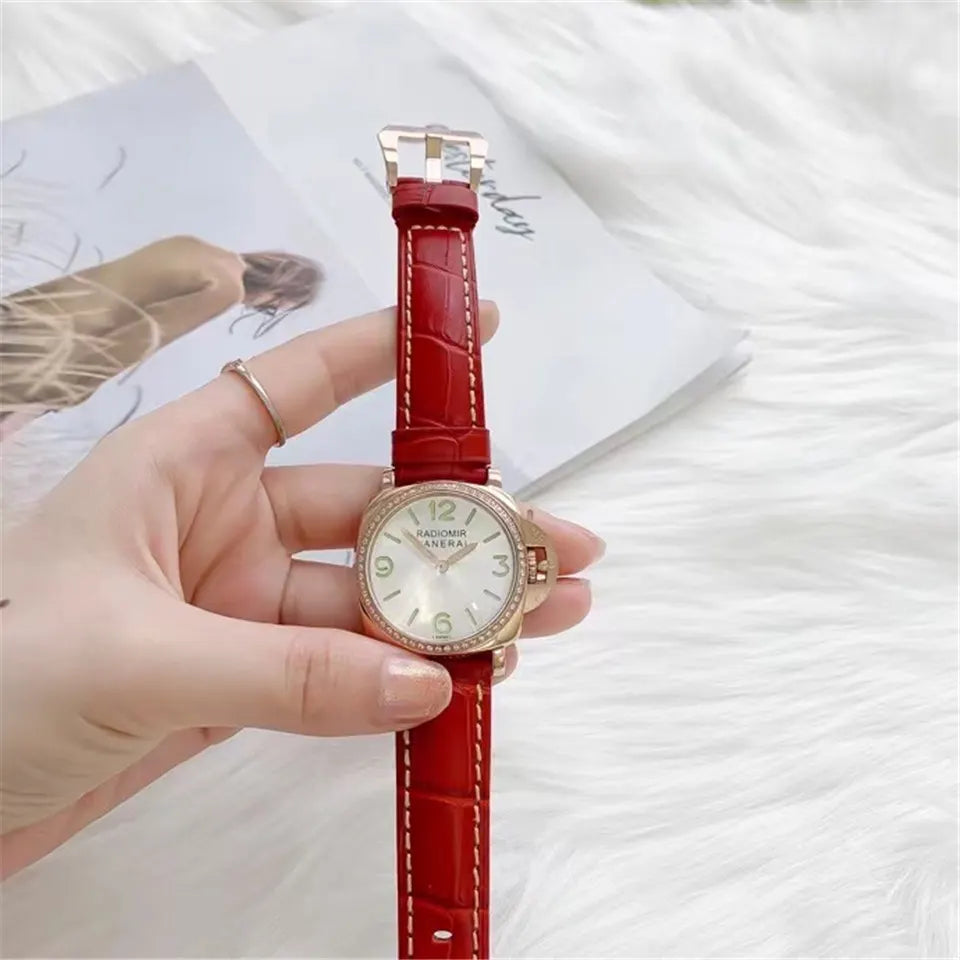 Panerai Red Leather Diamond - Hình 8