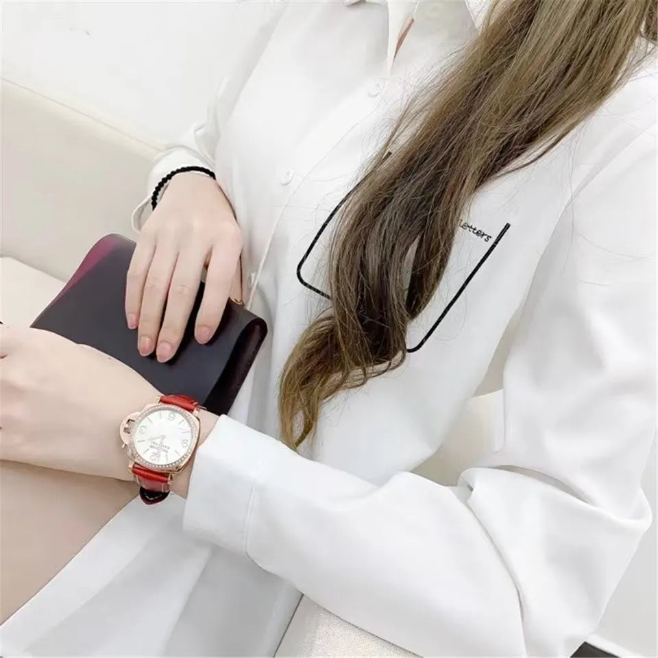 Panerai Red Leather Diamond - Hình 3