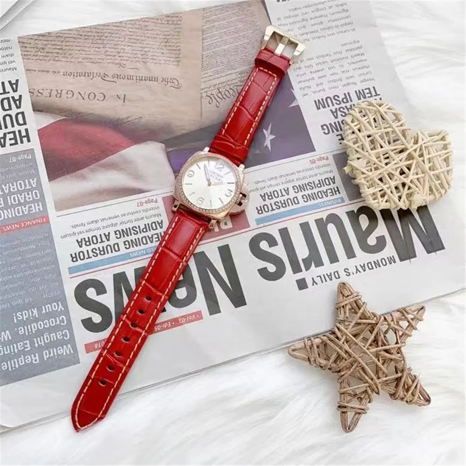 Panerai Red Leather Diamond - Hình 7