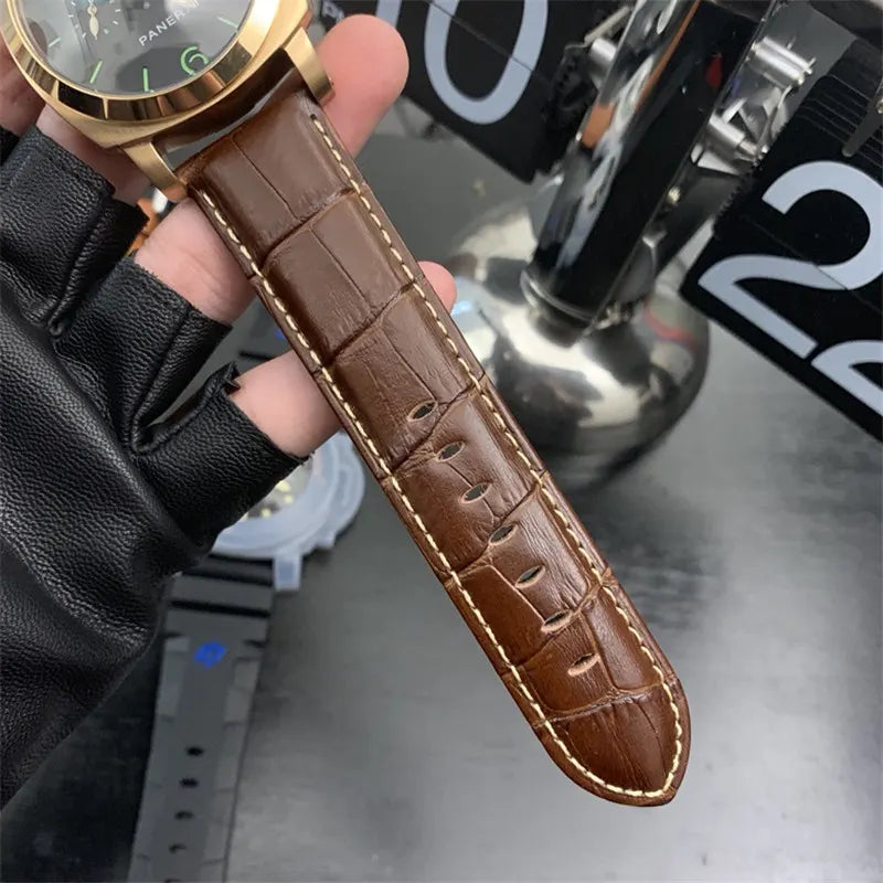 Panerai Gold Brown Leather - Hình 3