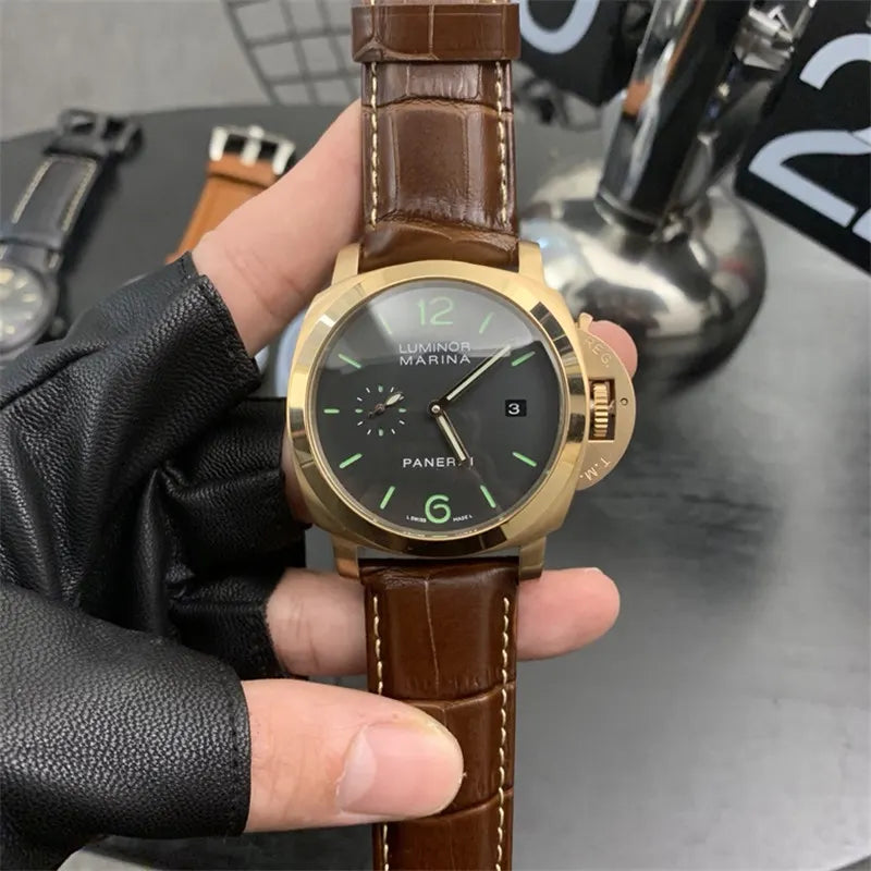 Panerai Gold Brown Leather