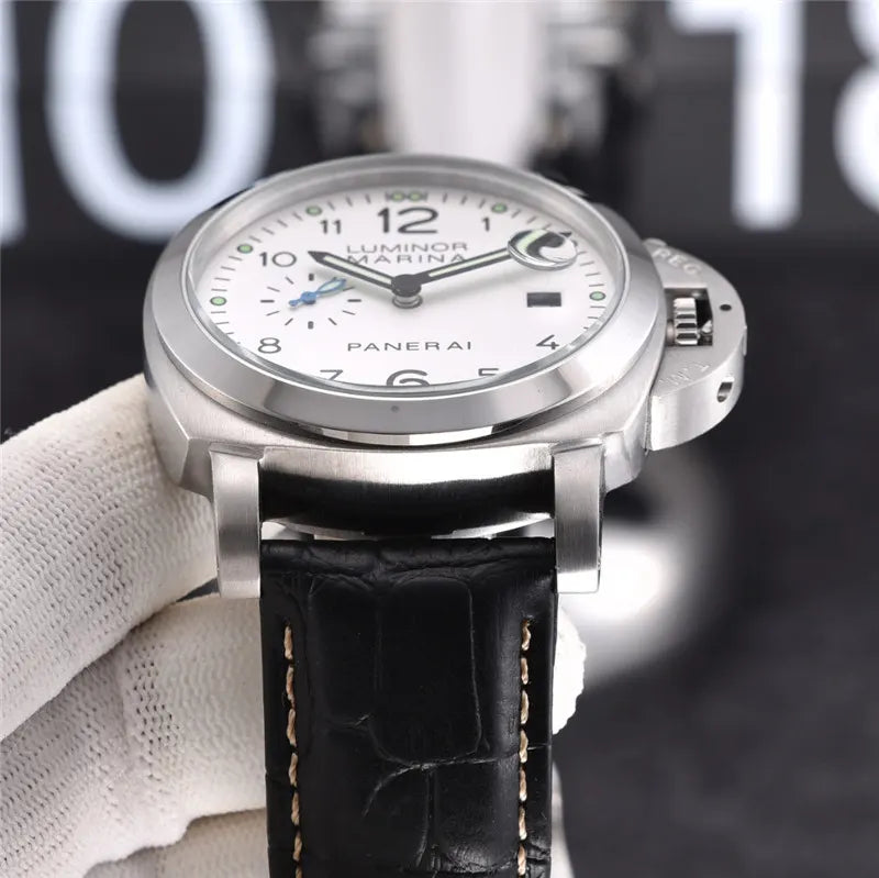 black Panerai Luminor Marina White Dial - Hình 4