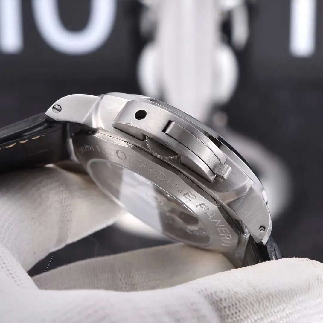 steel Panerai Luminor GMT Black Dial - Hình 4