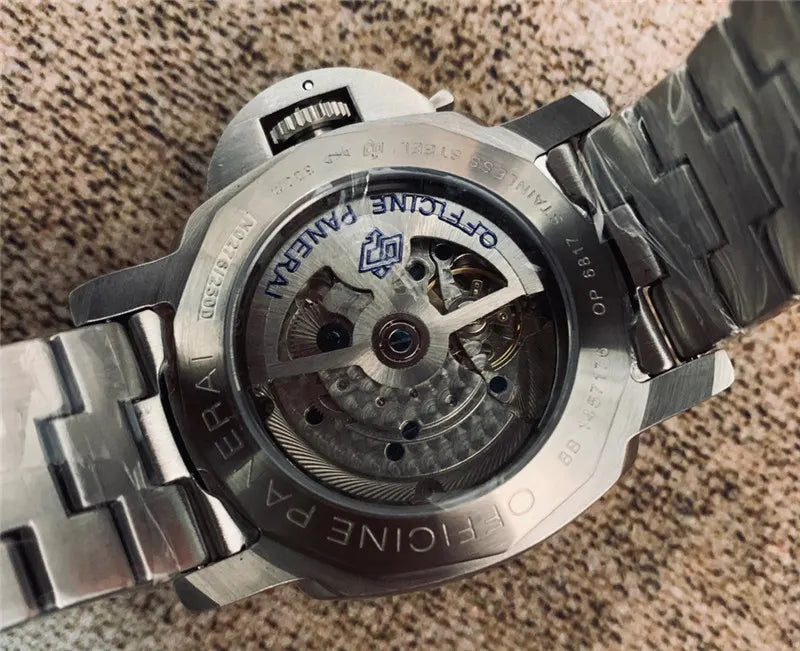 Panerai White Dial Steel Watch - Hình 8