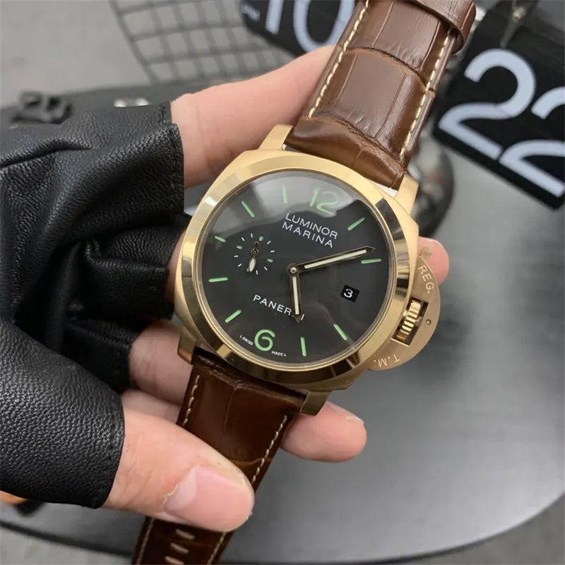 Panerai Gold Black Leather - Hình 7