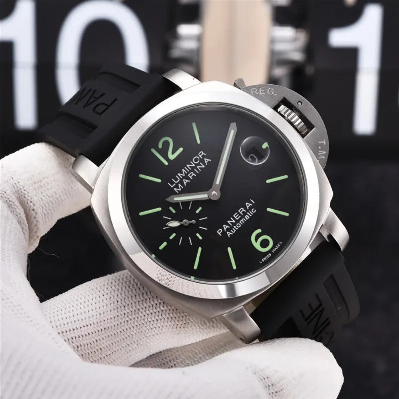 Panerai Black Rubber Steel Bezel - Hình 6