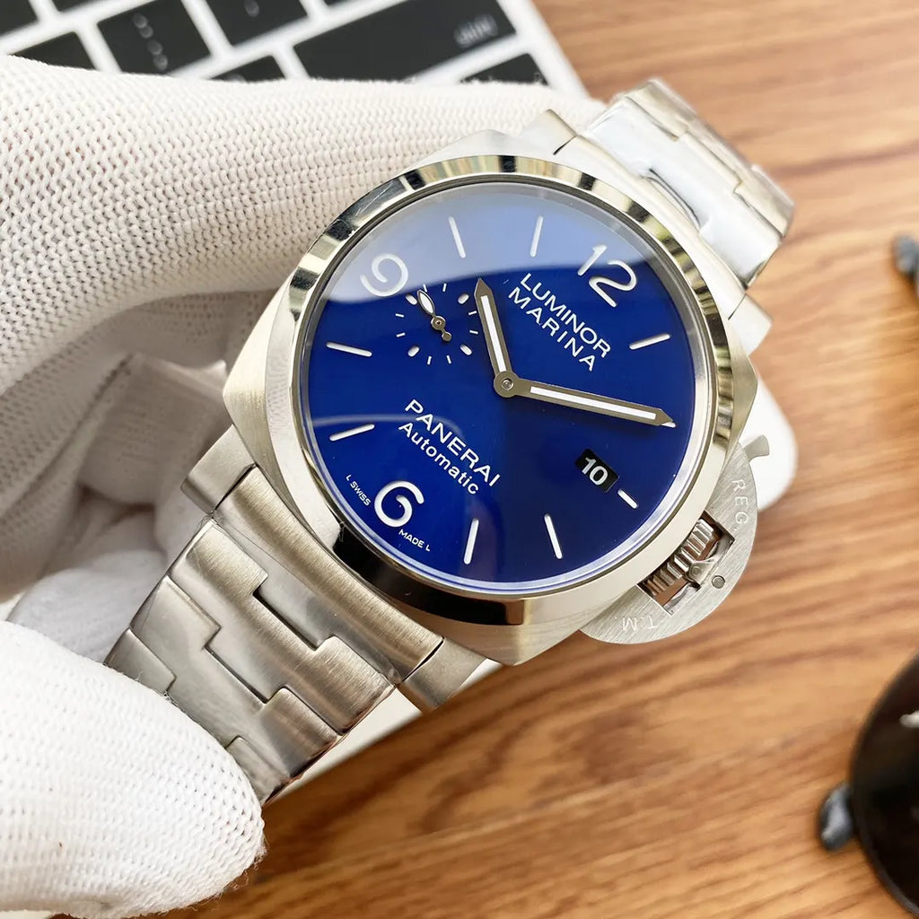 Panerai Blue Dial Steel Bracelet - Hình 4
