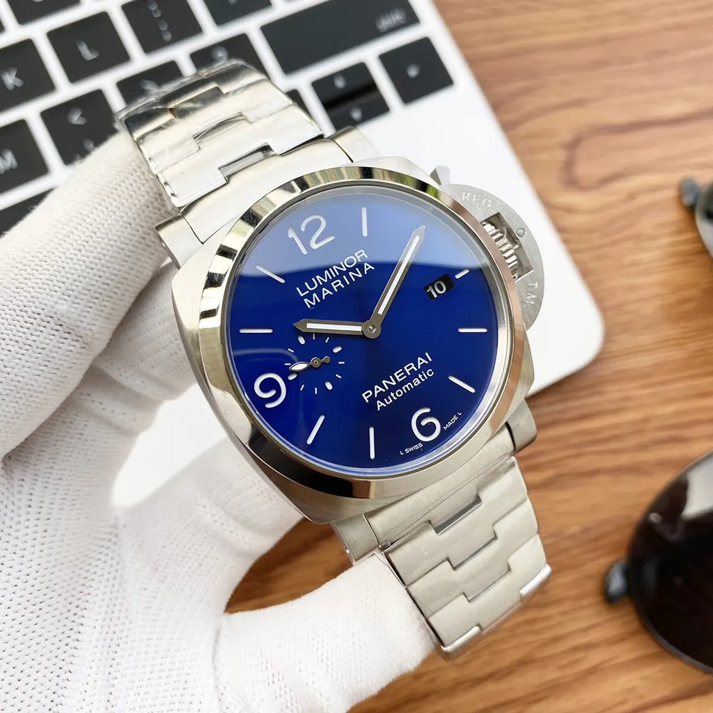 Panerai Blue Dial Steel Bracelet