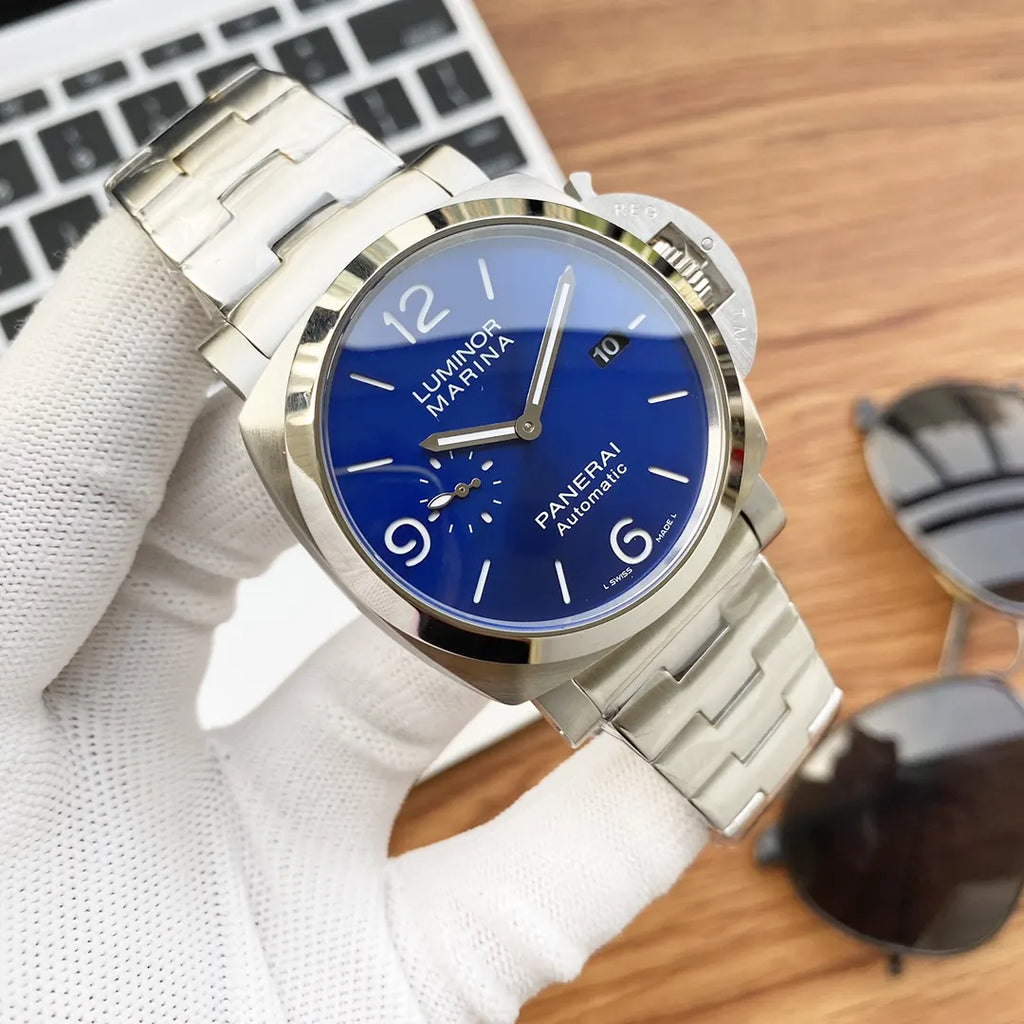 Panerai Blue Dial Steel Bracelet - Hình 3