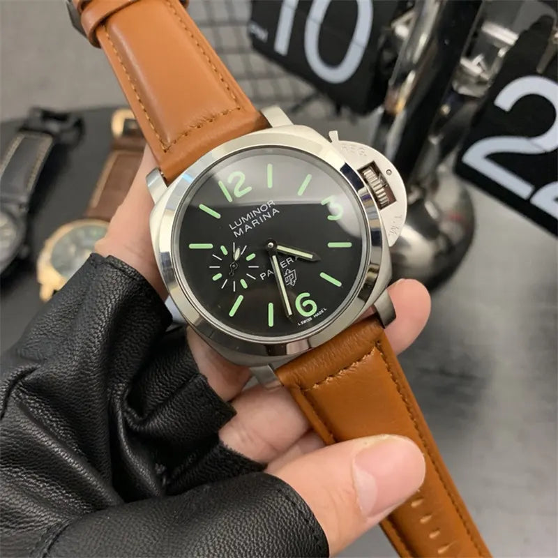 Panerai Steel Brown Leather - Hình 5