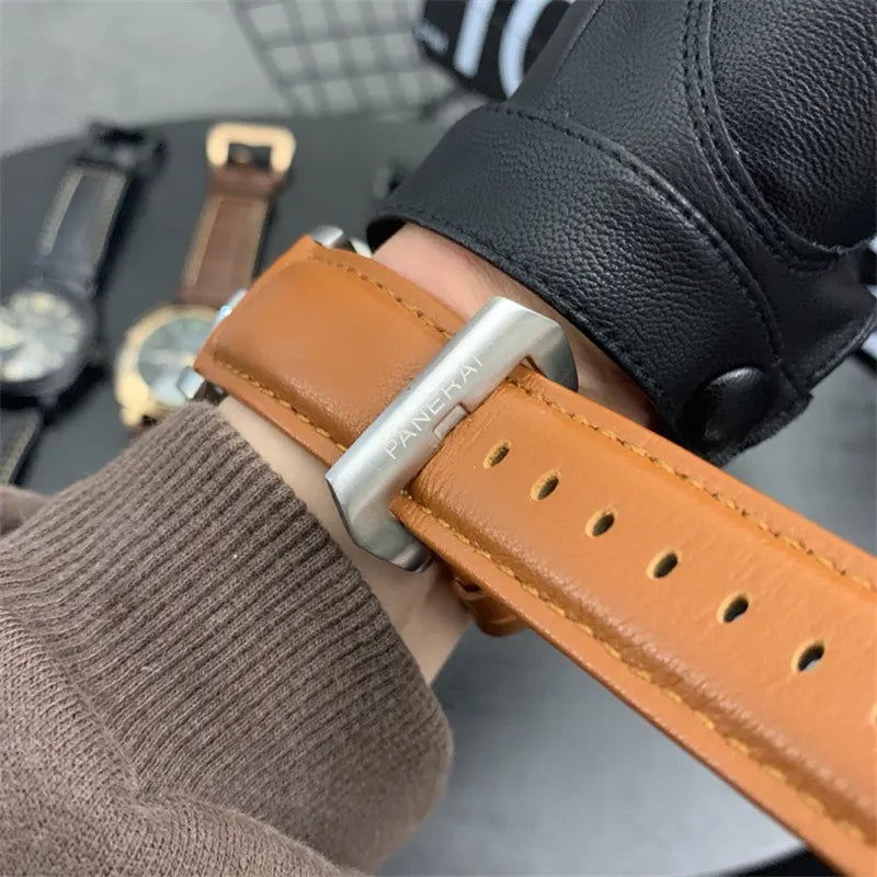 Panerai Steel Brown Leather - Hình 2