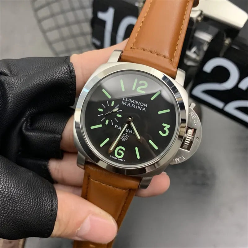 Panerai Steel Brown Leather - Hình 4
