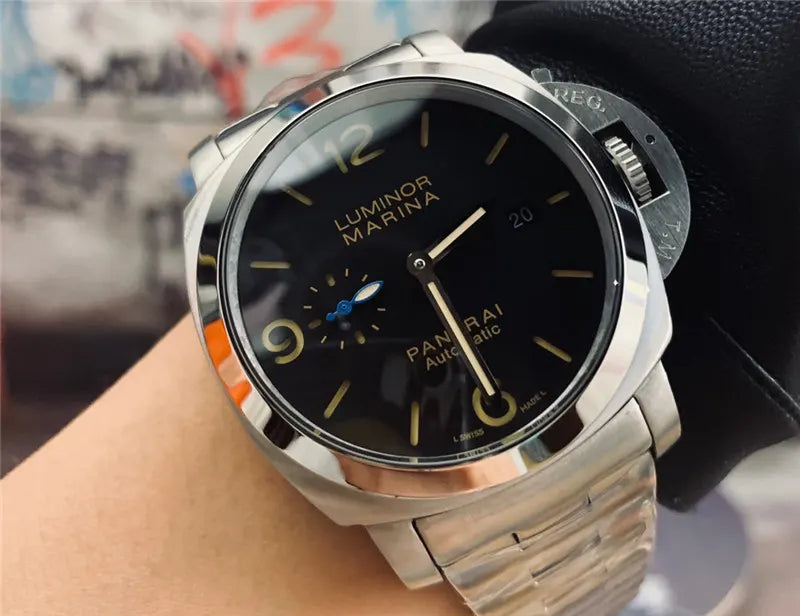 luminor Panerai Steel Black Dial - Hình 4