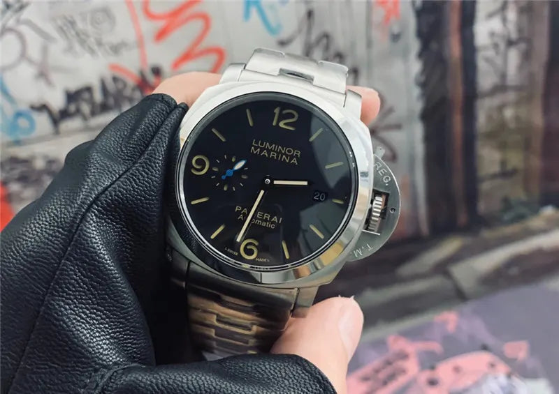 luminor Panerai Steel Black Dial - Hình 7