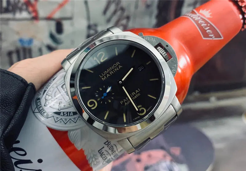 luminor Panerai Steel Black Dial - Hình 5