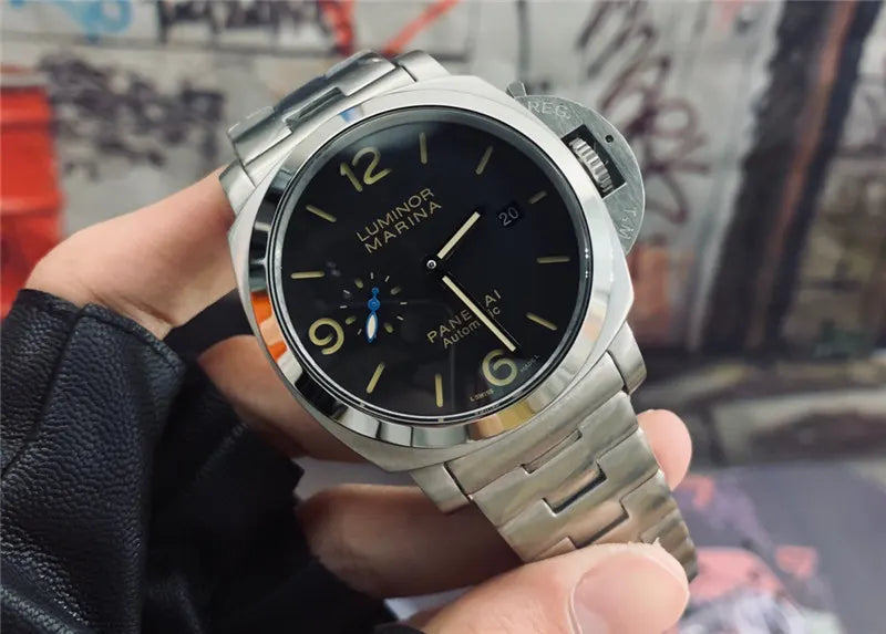 luminor Panerai Steel Black Dial - Hình 2
