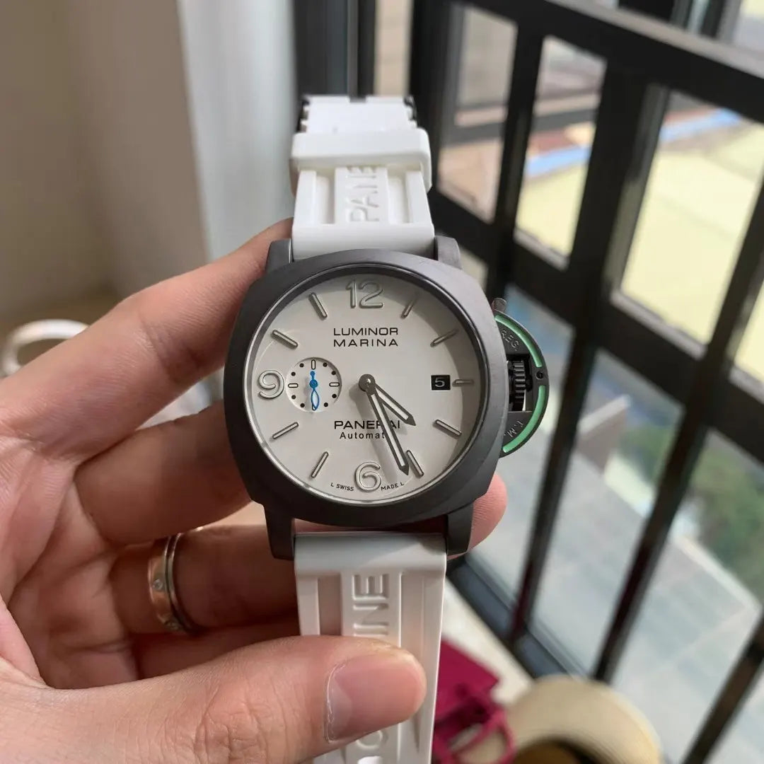 rubber Panerai Luminor Marina White Dial - Hình 3