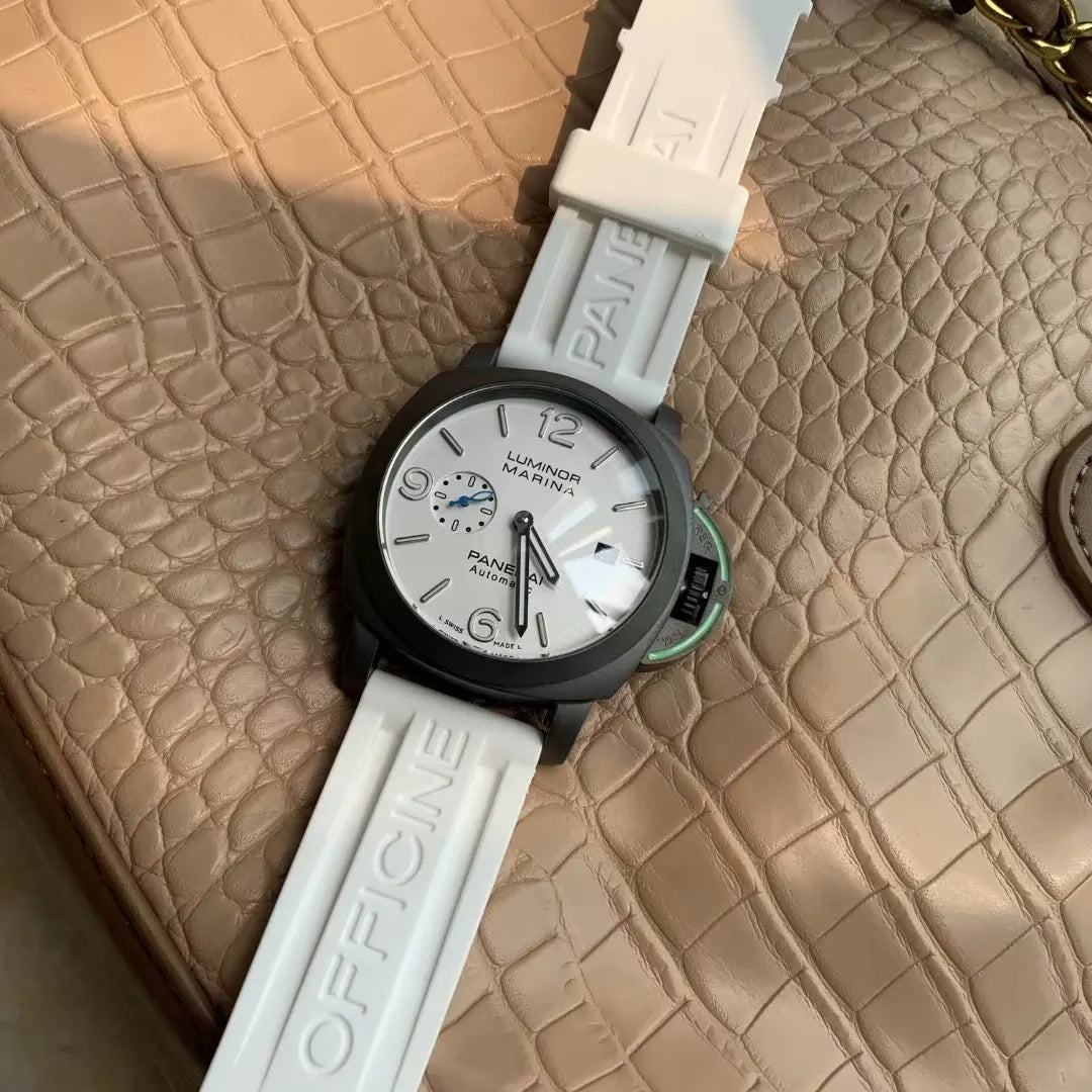 rubber Panerai Luminor Marina White Dial - Hình 8