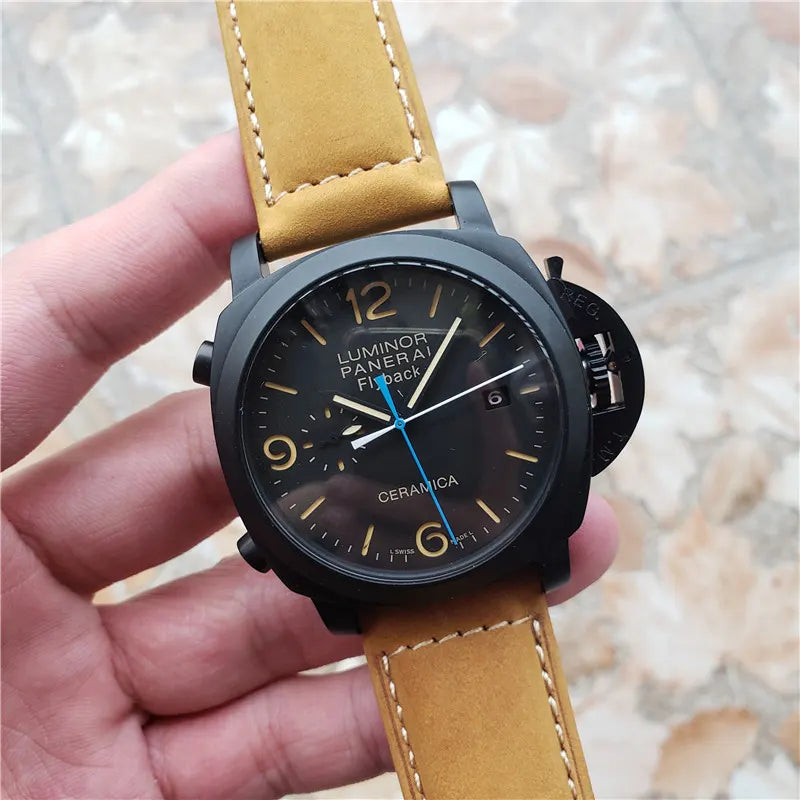 Panerai Ceramica Tan Leather