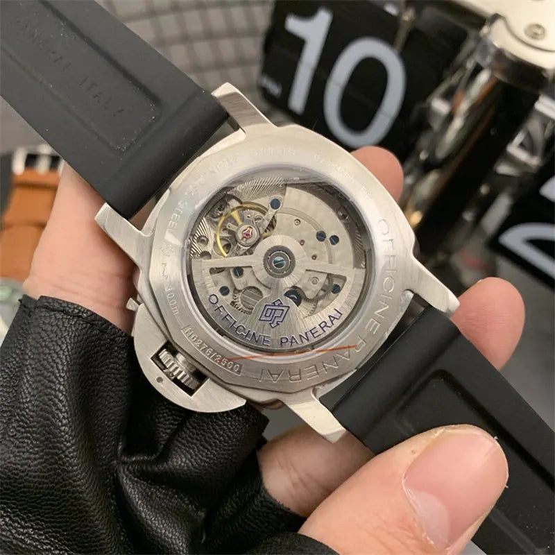 steel Panerai Luminor Black Dial - Hình 5