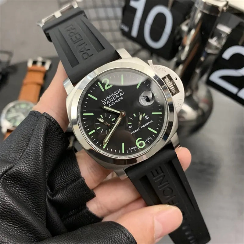 steel Panerai Luminor Black Dial - Hình 8