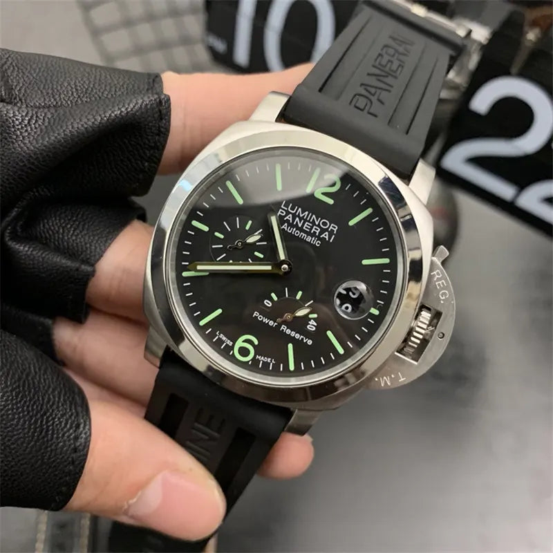 steel Panerai Luminor Black Dial - Hình 7