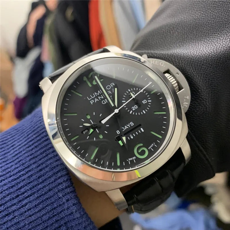 Panerai Luminor GMT Black Dial leather - Hình 8