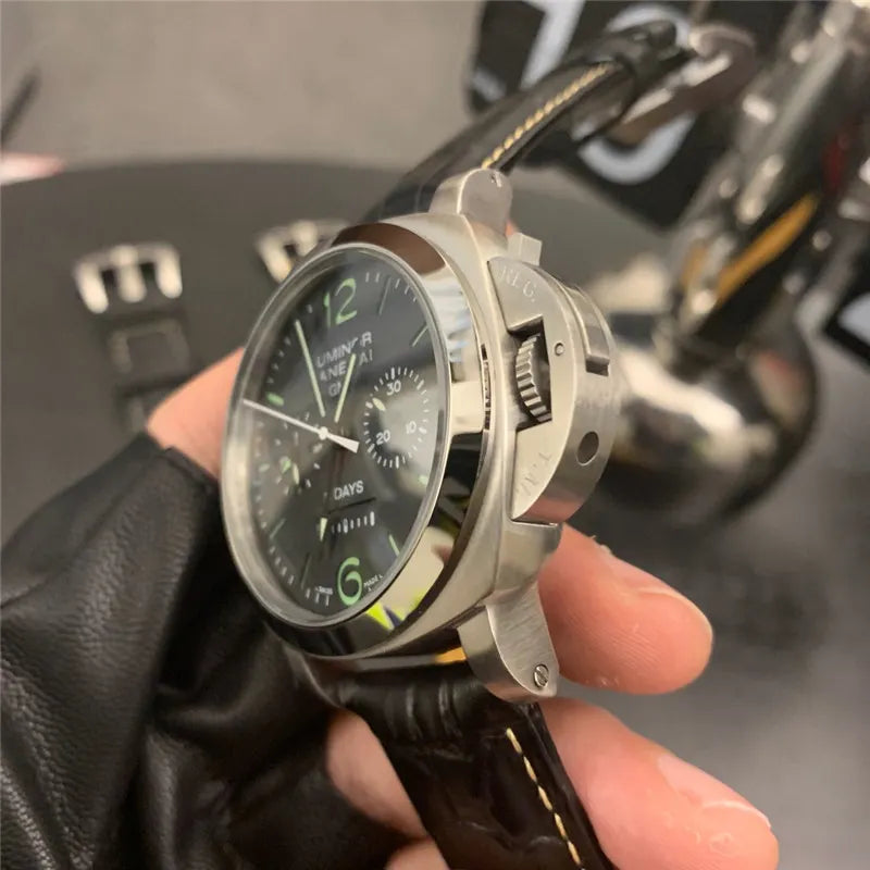 Panerai Luminor GMT Black Dial leather - Hình 5