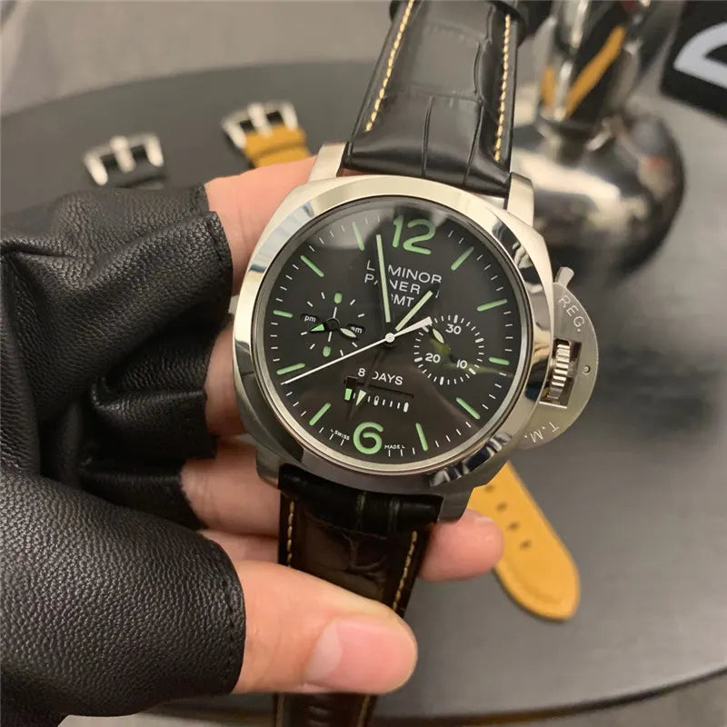 Panerai Luminor GMT Black Dial leather - Hình 6