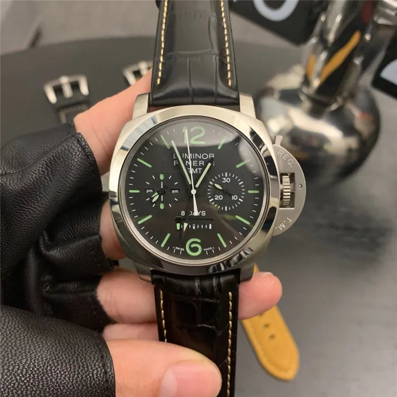 Panerai Luminor GMT Black Dial leather