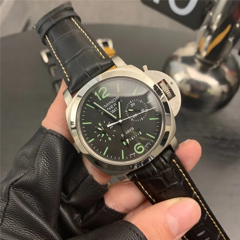 Panerai Luminor GMT Black Dial leather - Hình 7