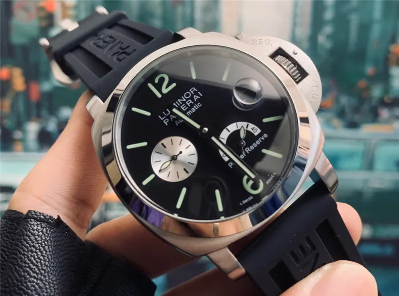 Panerai Luminor Black Dial Rubber Strap - Hình 3