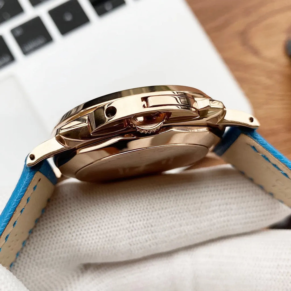 Panerai Gold Blue Leather - Hình 2