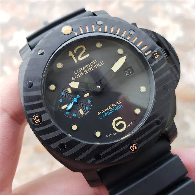 Panerai Luminor Carbotech Black Rubber - Hình 6