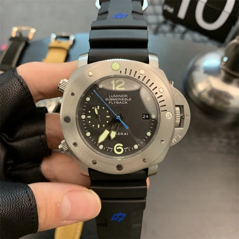 Panerai Black Rubber Flyback Chronograph