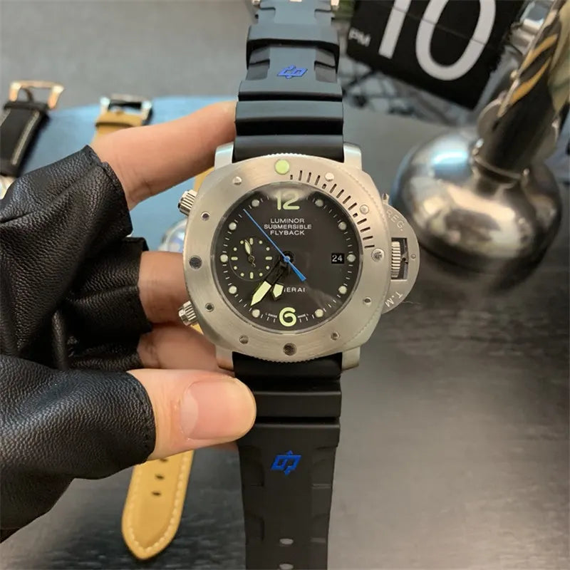 Panerai Black Rubber Flyback Chronograph - Hình 3