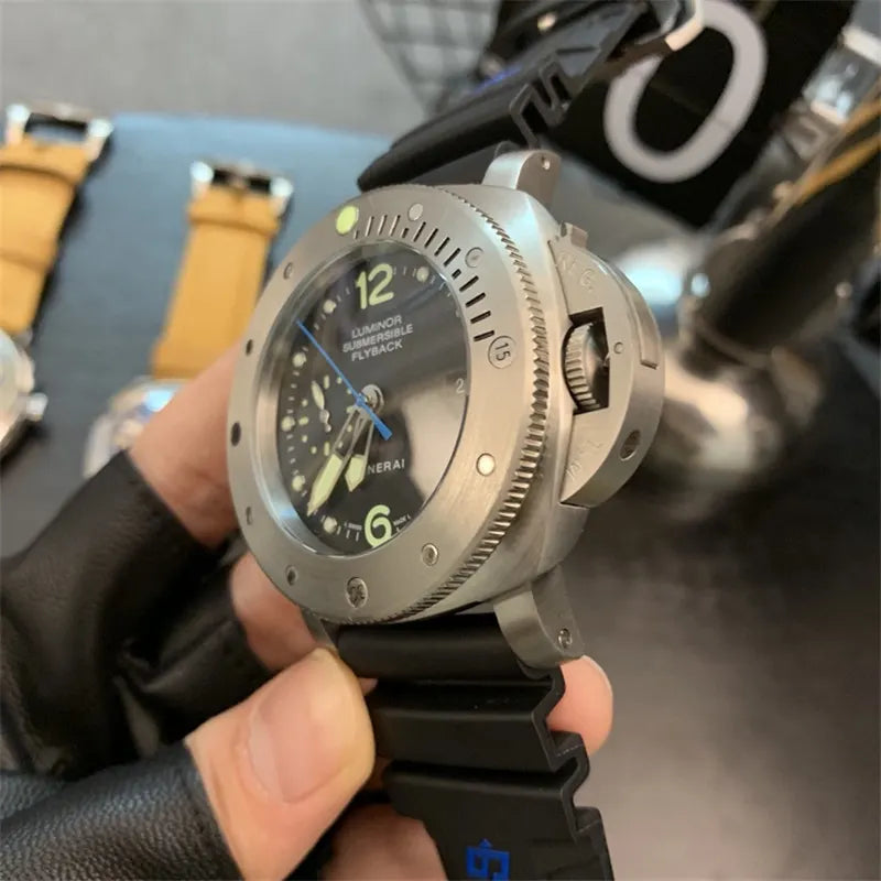 Panerai Black Rubber Flyback Chronograph - Hình 6