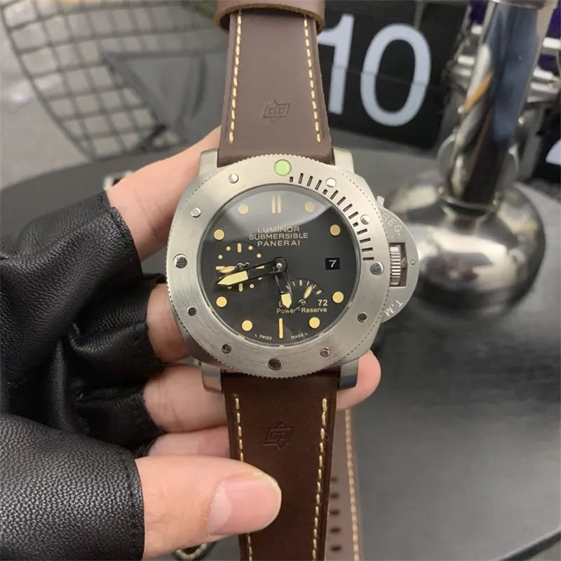 Panerai Steel Black Brown - Hình 9