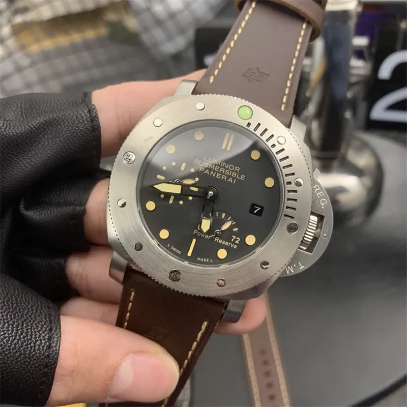 Panerai Steel Black Brown - Hình 7