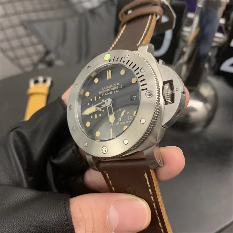 Panerai Steel Black Brown - Hình 6
