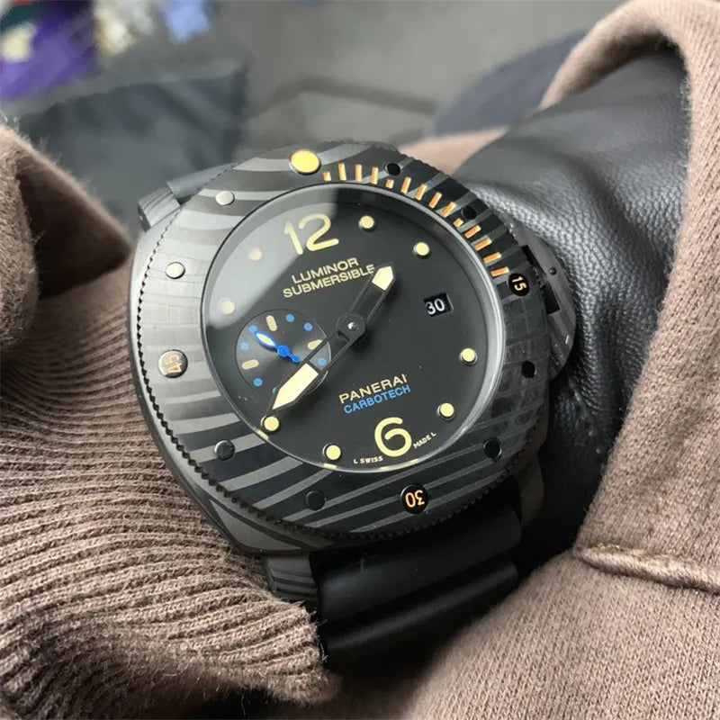 Panerai Carbotech Black Rubber luminor - Hình 2