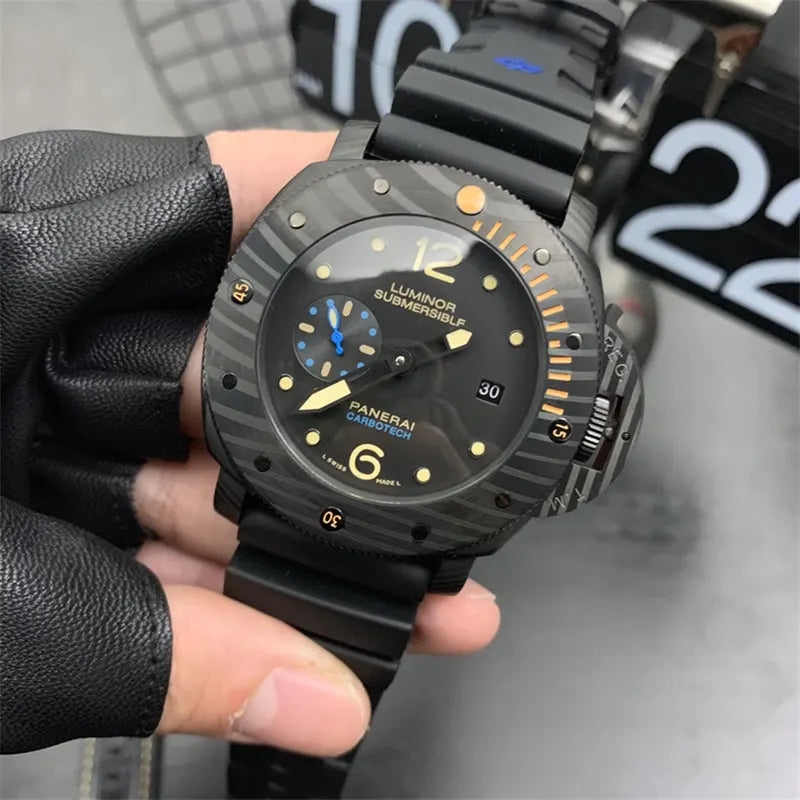 Panerai Carbotech Black Rubber luminor - Hình 7