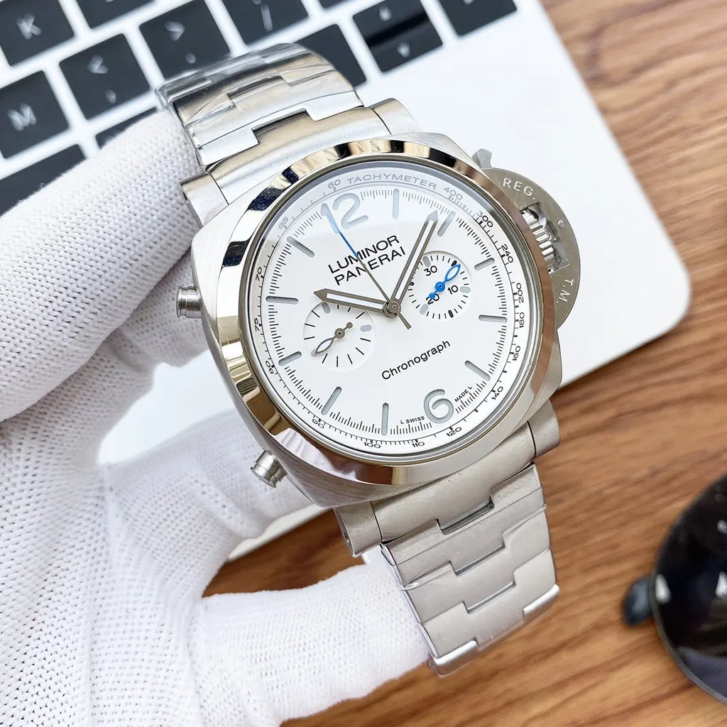 Panerai White Dial Chronograph - Hình 5