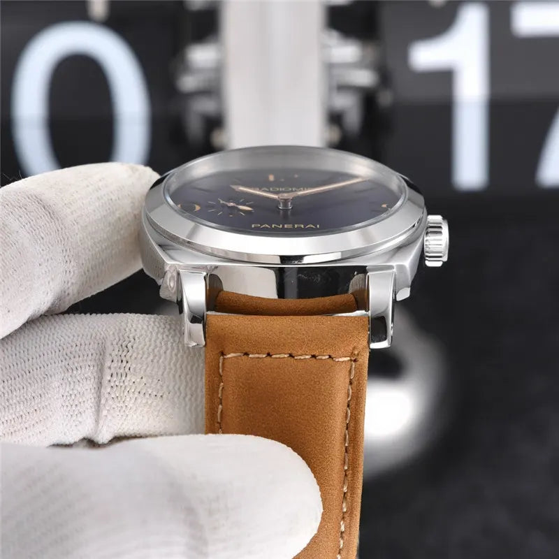 Panerai Radiomir Blue Dial Tan Leather - Hình 2