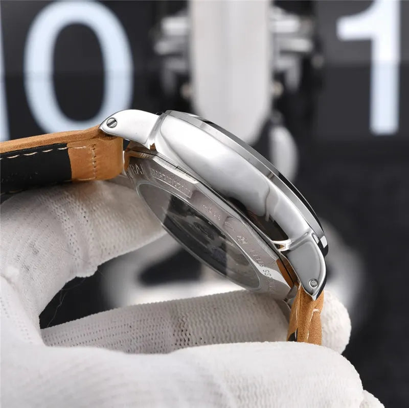 Panerai Radiomir Blue Dial Tan Leather - Hình 3