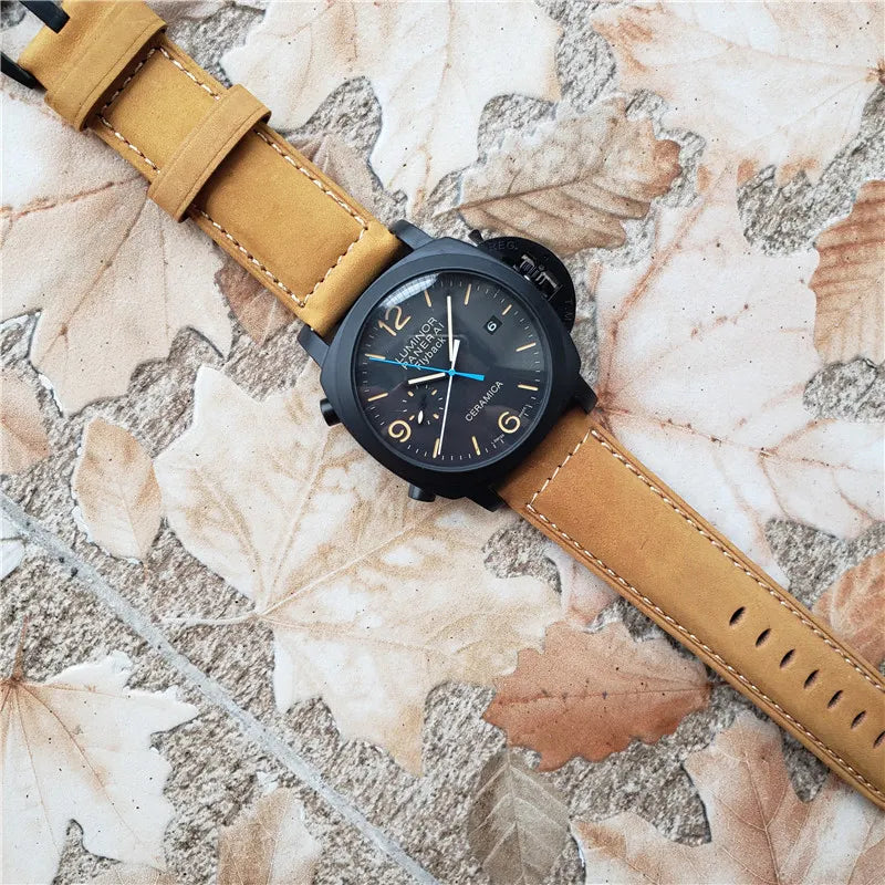 luminor Panerai Ceramica Tan Leather - Hình 2
